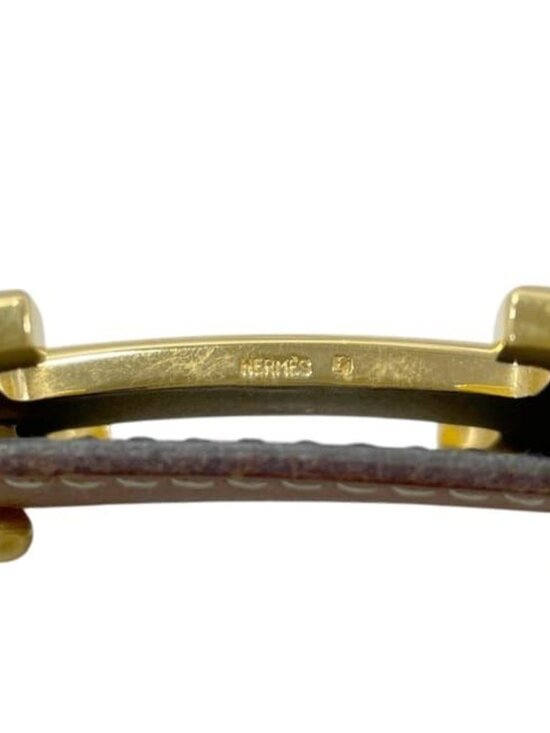Hermes Belt Black Camel Brown Gold